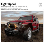 Angry Grille with Turn Signal Lights for Jeep JL/JT | Vader Series