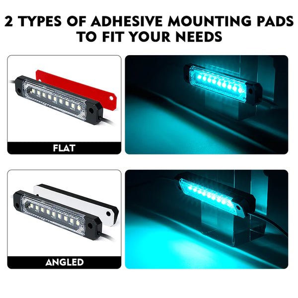Focal Series Truck Bed Interior Exterior LED Light 8 Pod Set w/ Switch