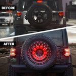 Jeep Wrangler 14" Dual Ring Spare Tire Brake Light | Typhoon Series