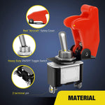 Red Cover SPST ON/Off Toggle Switch