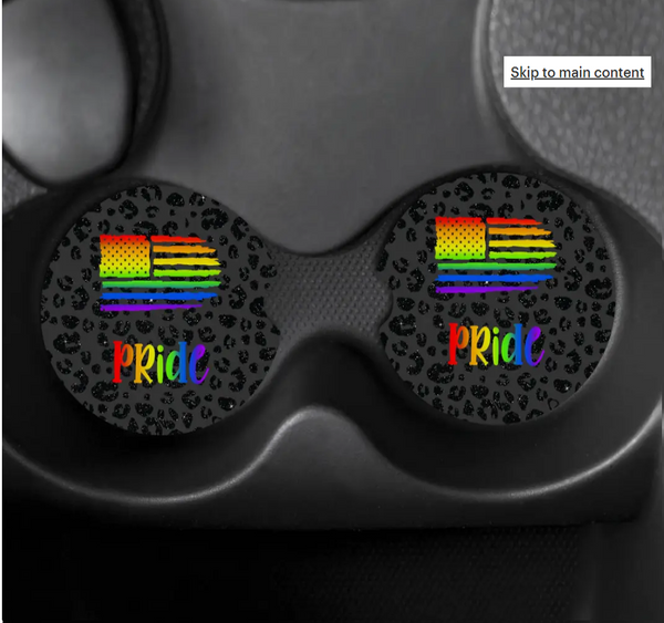Jeep Car and Pride Glitter Leopard  Coasters