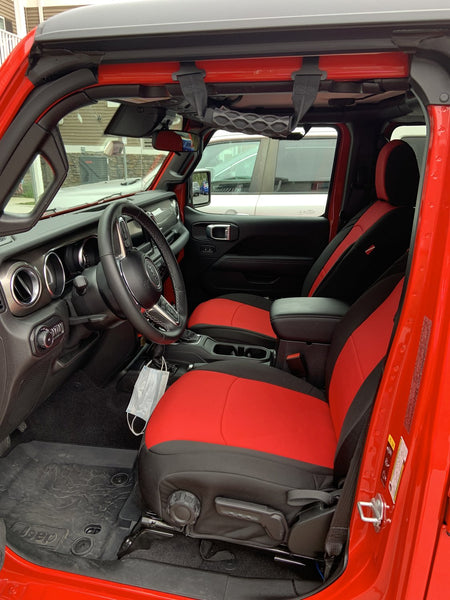 Diver Down Front and Rear Neoprene Seat Covers for 18-23 Jeep Wrangler JL Unlimited 4-Door With Armrest