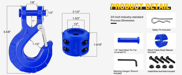 3/8" Grade 70 Winch Hook  orange