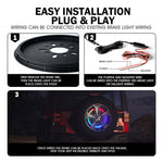 14" Spare Tire RGB LED Brake Light with Remote Control For 2007-2018 Jeep Wrangler JK & 2018+ JL