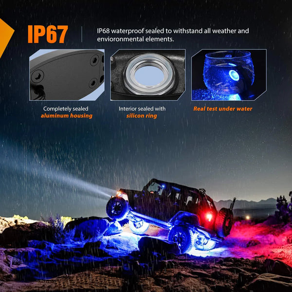 Blue LED Rock Lights