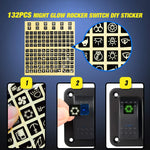 5Gang Aluminum 5Pin ON/Off Blue Rocker Switch Panel