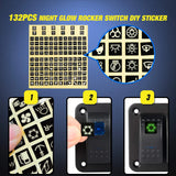 5Gang Aluminum 5Pin ON/Off Blue Rocker Switch Panel
