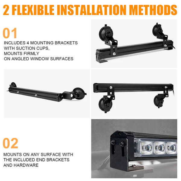 17" Dual LED Directional Traffic Advisor Light Bars | Contract G2 Series