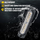 Xprite Alert 6 Series 6W Flush Mount Side Marker Emergency Strobe Light - Set of 4