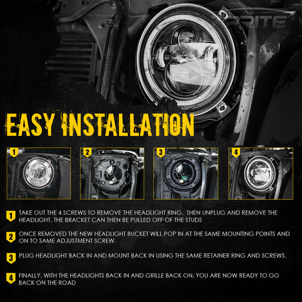7" Headlight Mounting Brackets