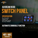 BC60 6 GANG LED SWITCH PANEL, OFF ROAD LIGHT CONTROLLER (BLUE)