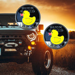 Duck Badge, Duck Rated Car Emblem 4 x 4, Metal Automotive Badge 3D, Metal Emblems Round Emblem Decals, Car Badge Compatible with Vehicles Trucks SUV Decorations, Stick it Anywhere