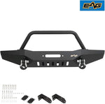EAG XJ Steel Front Bumper with Winch Plate Fit for 84-01