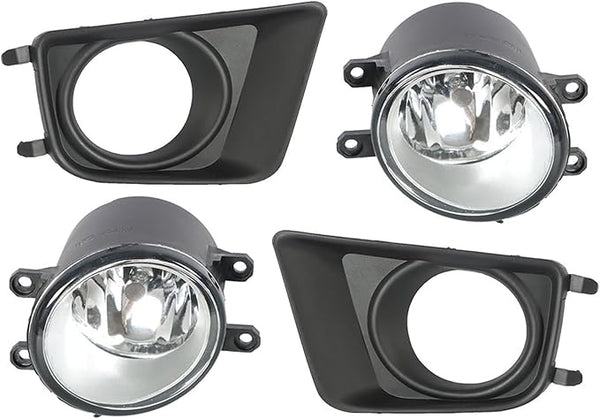 2Pcs Fog Lights Assembly Replacement for Tacoma 2012-2015 Clear Lens with Bulbs Driving Fog Lights Lamps Left+Right Side