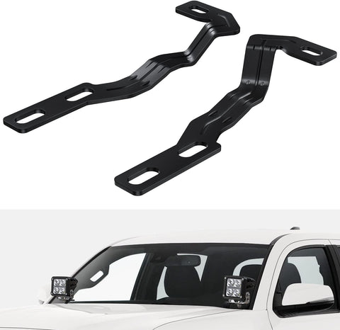 Ditch Light Brackets Hood Mount Brackets for Auxiliary Offroad LED Pod Light Work Light on 2nd Gen Toyota Tacoma 2005-2015,2 Years Warranty,Black
