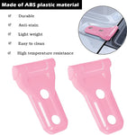 Bonbo Pink ABS Hood Hinge Cover Trim Compatible for Jeep Wrangler JL JLU 2018-2021 and for Jeep Gladiator JT 2020-2021 (Pack of 2)
