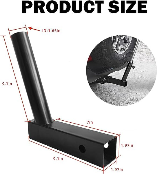 Eagles Universal Hitch Mount - Flagpole Holder, Car Flag Pole Mount Compatible with Standard 2 Inch Hitch Receiver, Vehicle Rear Flag Pole Mounting Bracket for Car Truck, Jeep, Van & RV