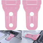 Bonbo Pink ABS Hood Hinge Cover Trim Compatible for Jeep Wrangler JL JLU 2018-2021 and for Jeep Gladiator JT 2020-2021 (Pack of 2)