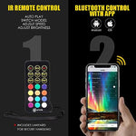 LED Headlamp & Fog Lamps Kits with Dancing Halo Compatible with 1997-2018 Jeep Wrangler JK TJ   7" RGB Headlights & 4" Fog Lights Combo with Bluetooth & IR Controlled