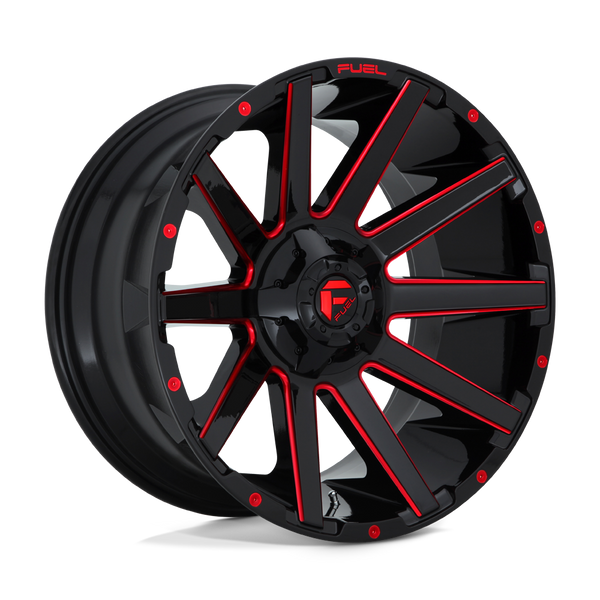 Fuel Wheels Contra Gloss Black with Red Tinted Clear 6-Lug Wheel; 20x9; 20mm Offset (15-20 F-150)