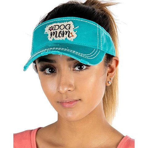 Patch Visor - Dog Mom (Turquoise)