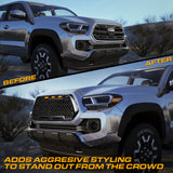 Grille with Amber LED Running Lights for 2016+ Toyota Tacoma | Horizon Series