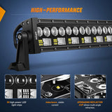 22" 150W 15000LM Double Row 7D Lens Spot/Flood LED Light Bar