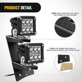 Dual A-Pillar Windshield Hinge Mount Bracket For 2007-2017 Wrangler JK/JKU 2DR 4DR (Pair)