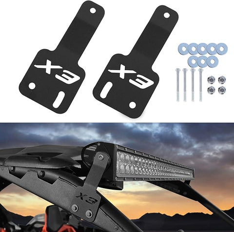 50 inch Light Bar Brackets for Can-am X3, Adjustable Light Bar Brackets Mount Kit Fit for 50" Curved/Straight LED Light Bar Compatible with Can-Am Maverick X3 2017-2023 All Models Accessories