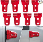 Red Door Hinge Cover Trim Exterior Accessories 8PCS for Jeep Wrangler JL JLU Sports Sahara Freedom Rubicon Unlimited Gladiator JT