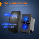 5Pin Laser On/Off LED Light Bar Rocker Switch Blue