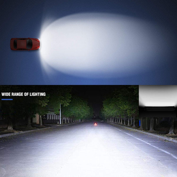 6.5" 72W 7200LM Quad Row Spot Led Light Bars (Pair)