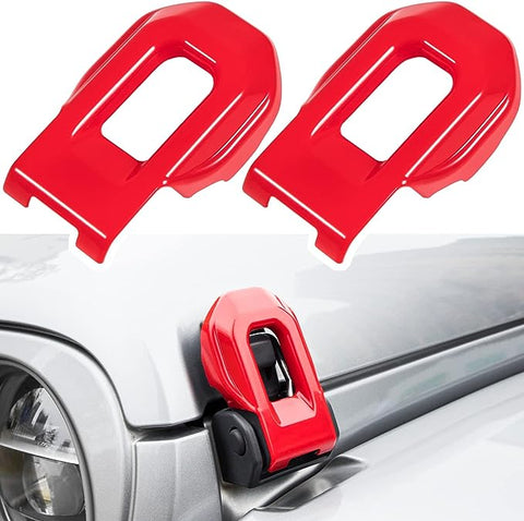 Hood Latch Lock Catch Brackets Cover for 2018-2022 Jeep Wrangler JL JLU Unlimited Sports Freedom Sahara Rubicon Gladiator JT 2-Door & 4-Door Exterior Accessories Decoration