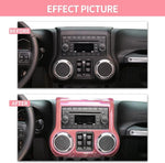 RT-TCZ for Jeep JK Center Console Dashboard Cover Trim, Pink Interior Accessories for Jeep Wrangler JK JKU 2011-2017