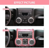 RT-TCZ for Jeep JK Center Console Dashboard Cover Trim, Pink Interior Accessories for Jeep Wrangler JK JKU 2011-2017