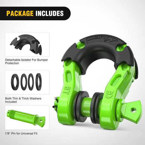 3/4 inch Mega D-Ring Shackle With 7/8 inch Screw Pin 68000LBS