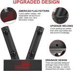Hitch Mount Dual Flag Pole Holder Universal for Standard 2 inch Hitch Receivers - Compatible with Jeep, Truck, SUV, RV, Pickup, Camper Trailer, with Anti-Wobble Screw