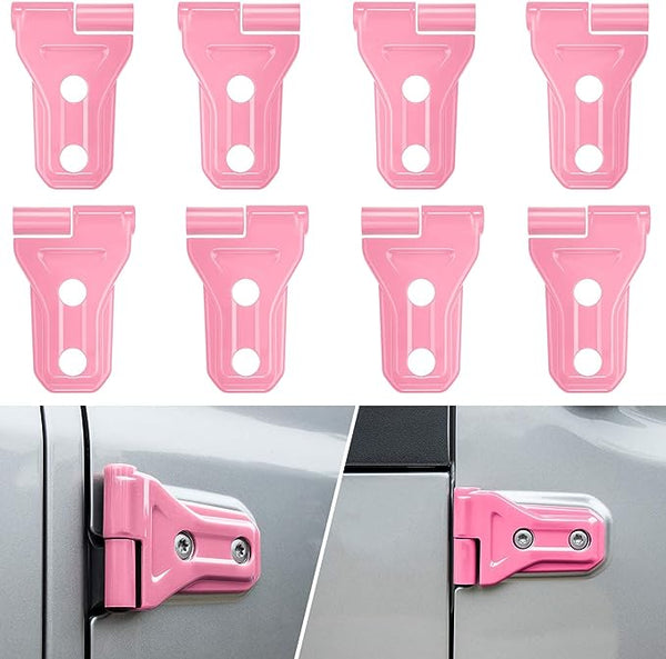 Red Door Hinge Cover Trim Exterior Accessories 8PCS for Jeep Wrangler JL JLU Sports Sahara Freedom Rubicon Unlimited Gladiator JT