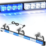 35" 32 Leds Traffic Advisor Strobe Blue White Light Bar