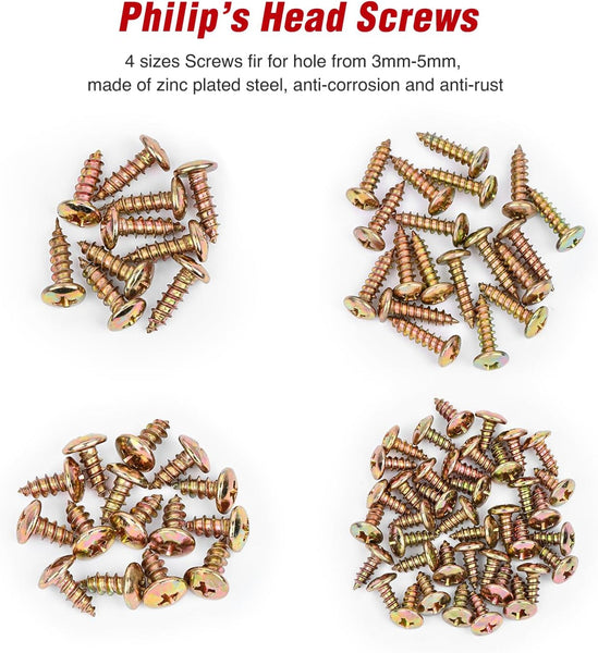 170 Pcs Car U-Clip Screw Assortment Kit