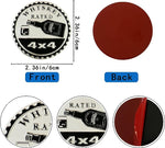 WHTSKEY Badge Rated Car Emblem, 4 x 4 Metal Automotive Badge