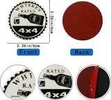 WHTSKEY Badge Rated Car Emblem, 4 x 4 Metal Automotive Badge