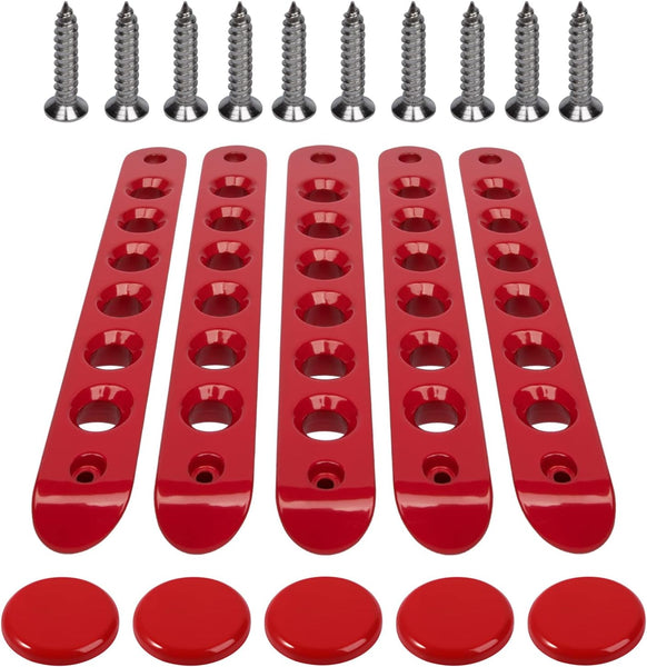 Side Door handle insert Grab Handle & Push Button Knobs Cover Trim Fit for Jeep Wrangler JK JKU 2007-2018(Red)
