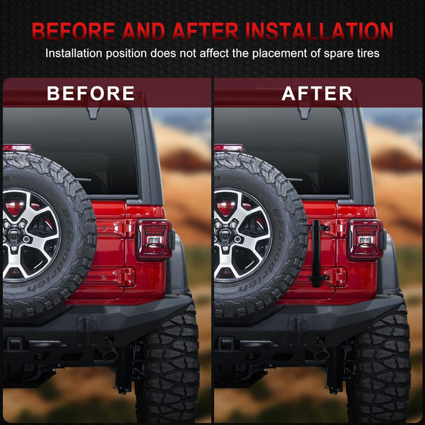 for Jeep Flag Mount, Flagpole Holder Bracket JL Flag Mount and Pole Tail Gate Flagpole Mount with CB Antenna Base Compatible with Jeep Wrangler JK JKU JL Unlimited 07-23