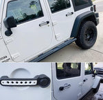 Sunluway Aluminum Door Handle Knobs Cover, Side Door Grab Handle Inserts Cover Trim Fit for 2007-2018 Jeep Wrangler JK & Unlimited 4 Door 5pcs/Set