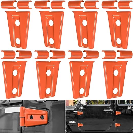 Door Hinge Cover Trim Exterior Accessories for Jeep Wrangler JK JKU Sport Rubicon Sahara X Unlimited 2-Door & 4-Door 2007-2018