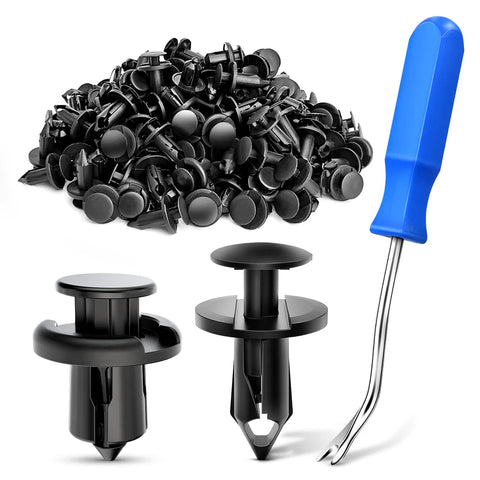 150 Pcs Hole 8mm 10mm Push Type Bumper Fasteners Rivet Clips Universal Auto Clips & Fastener for Bumper Fender Clips