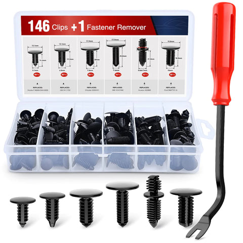 146 Pcs Car Push Retainer Clips Kits For GM Ford Honda Chrysler