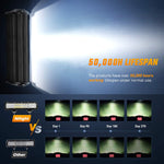 12" 72W Double Row Spot/Flood Led Light Bar | Horizontal Tube Clamp Mount | 12FT Wire 3Pin Switch