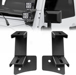 Dual A-Pillar Windshield Hinge Mount Bracket For 2007-2017 Wrangler JK/JKU 2DR 4DR (Pair)